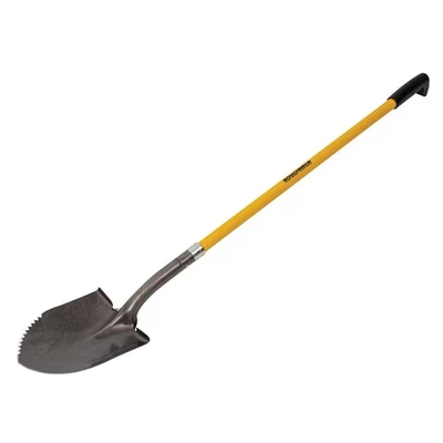Image of Roughneck ROU68044 Long Handled Serrated Edge Shovel,Yellow &amp; Black,1460mm/57½&quot;