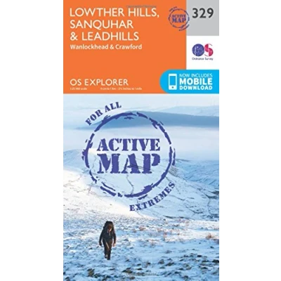 Image of Explorer Active 329 Lowther Hills, Sanquhar &amp; Leadhills Map With Digital Version