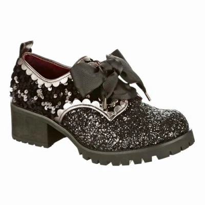 Image of Irregular Choice Thinking About You Shoes, Black EUR 37 (UK 4)