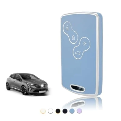 Image of TOOMUME Car Key Cover TPU, Case Fit for Renault Scenic Clio Laguna Megane Zoe Captur Duster Espace Fluence Koleos Kadjar Logan, Protective Fob Smart