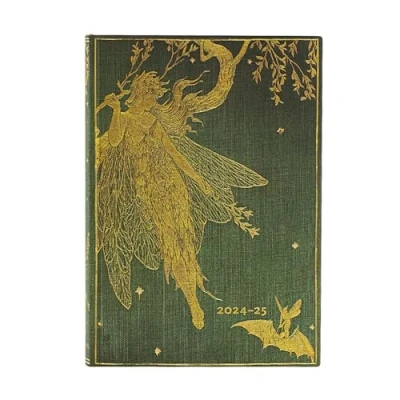 Image of Paperblanks 18 Month Softcover Flexi Planners, Olive Fairy, Midi, Horizontal, Elastic Band Closure