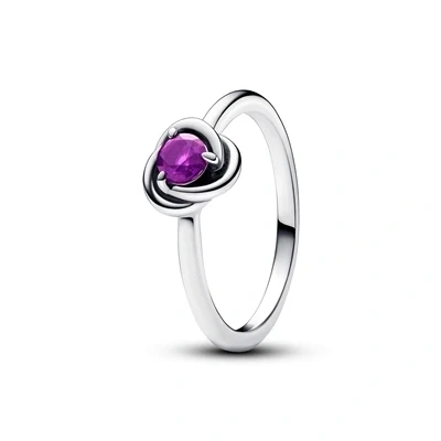 Image of Pandora February Birthstone Eternity Circle Ring 52