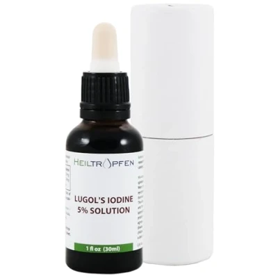 Image of Lugols Iodine Solution 5% 1 Oz. 30 ml 15% Liquid Formulation Made with 5 Percent and 10% Potassium Iodide Heiltropfen®