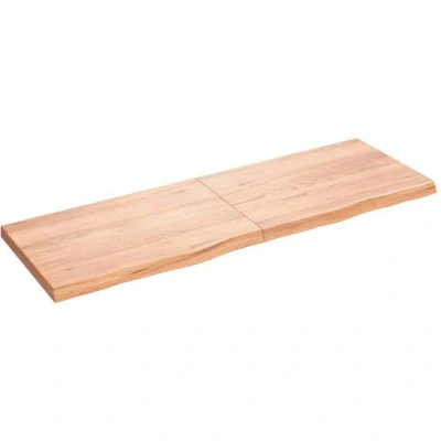 Image of vidaXL Wall Shelf Light Brown 180x60x(2 6) cm Treated Solid Wood Oak