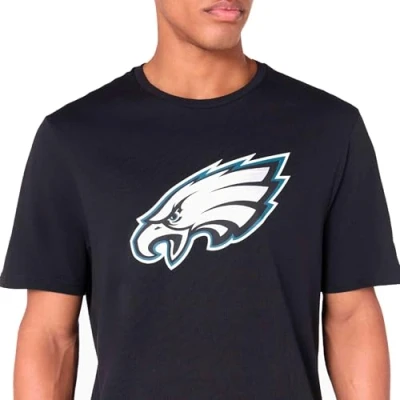 Image of New Era Philadelphia Eagles NFL Team Logo Black T Shirt