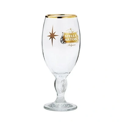 Image of Stella Artois Gold Star Gift Boxed Limited Edition 33cl/Half Pint Glass Chalice (1 Glass) from GarageBar
