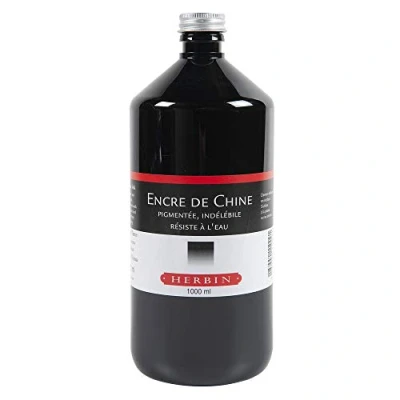 Image of Herbin 11009T Bottle of black Indian ink, 1 litre