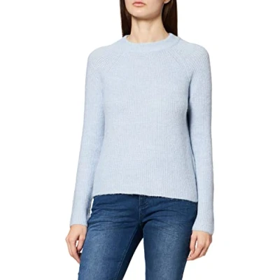 Image of Pieces Women&#039;s PCELLEN LS O Neck Knit NOOS BC Pullover Sweater, Kentucky Blue, XS