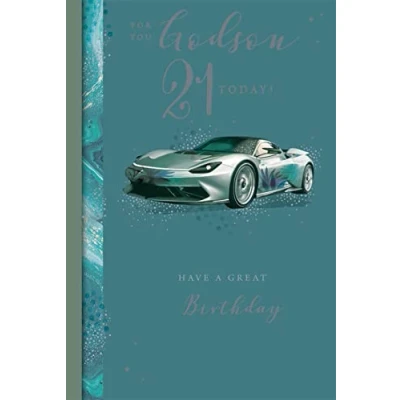 Image of For You Godson On Your 21st 21 Today Happy Birthday Card Lovely Verse