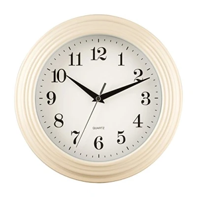 Image of 26cm New Cream Large Vintage Quartz Kitchen Home Bedroom Office Work Time Room Wall Clock