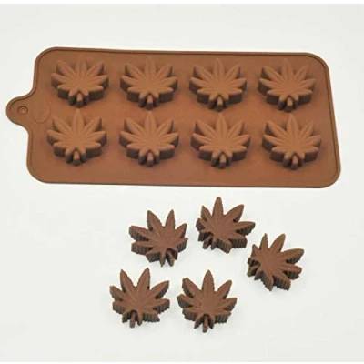 Image of Selecto Bake Marijuana Cannabis Weed Hemp Leaf Silicone Moulds for Pot Candy Mold Chocolate Gummy Gummies Mould Cake Decoration