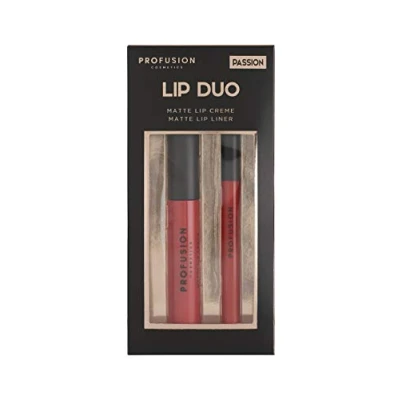 Image of Profusion Cosmetics Lip Duo Passion Vivid Matte Bright Red