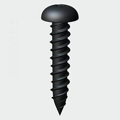 Image of TIMCO Blackjax PZ Round Black Woodscrews 8 x 1 1/2 10pcs