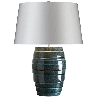 Image of Neptune 1 Light Table Lamp Blue Glaze, E27