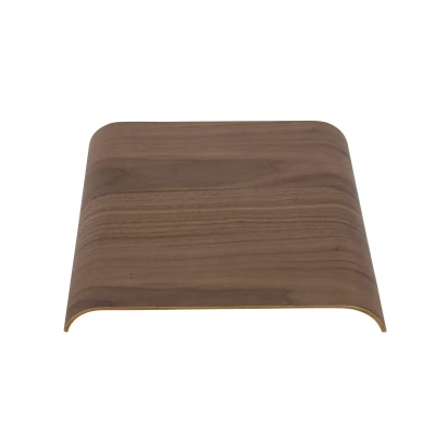 Image of AYTM Curva tray, walnut coloured, 33 x 32 4 cm, wood