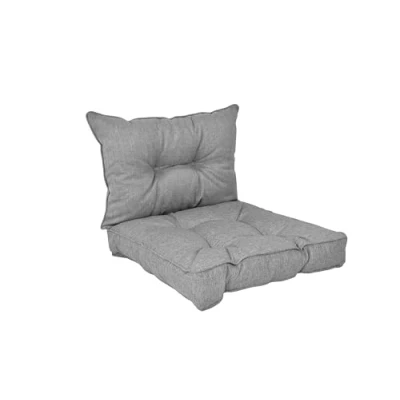 Image of POKAR Garden Cushions Patio Chair Rattan Outdoor Cushion Sofa Pallet Set of 2: Seat 60x60x10 cm + Back 60x40x10 cm, Grey