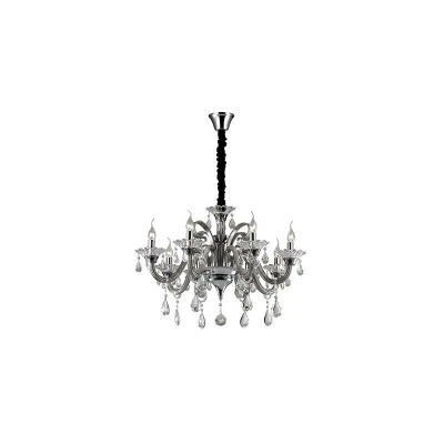 Image of Colossal 8 Light Chandelier Smokey Finish, E14