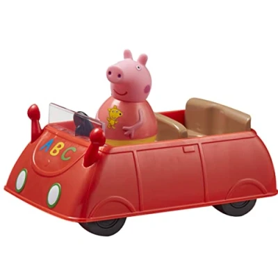 Image of Peppa Pig Weebles Push Along Wobbily Car, First Toy, Preschool Imaginative Play, Gift for 18 months+