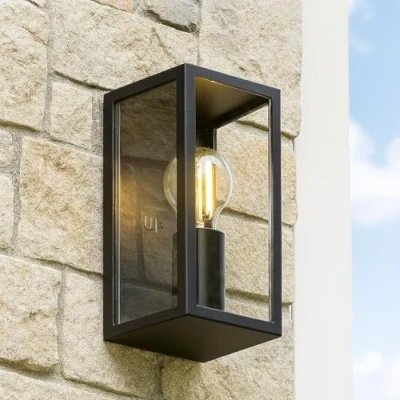 Image of CGC Lighting Aluminium Contemporary Outdoor Outside Wall Light Garden Porch Post Driveway Patio Lamp Weatherproof (Small)