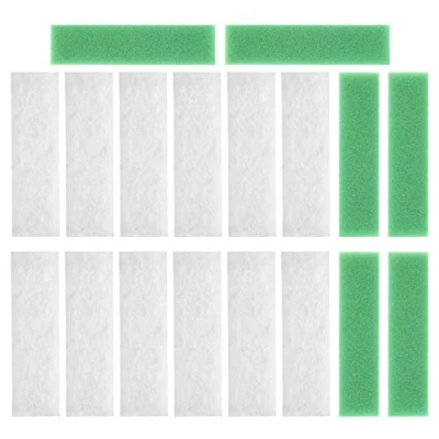 Image of LTWHOME Compatible Coarse Foam and Filter Floss Replacement for All Pond Solutions FW 29 Nano Tank (Pack of 18)