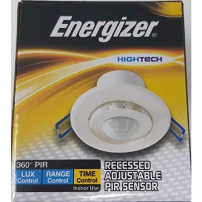 Image of Energizer Recessed HighTech Indoor Adjustable PIR Sensor Switch Security Lights 6m Range