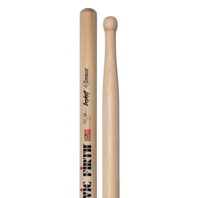 Image of Vic FIrth Corpsmaster® Signature Series Snare Drumsticks Thom Hannum &#039;Beast&#039; Wood Tip