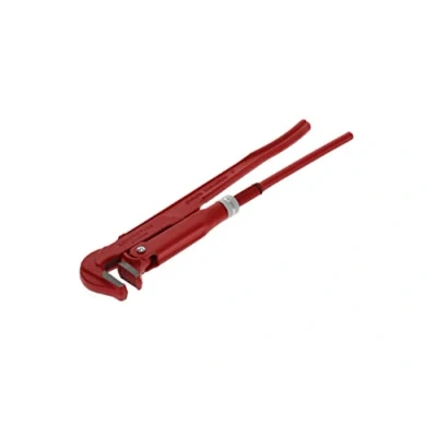 Image of GEDORE red 90 angled pipe wrench, span 40 mm/1 inch, Swedish, solid, offset teeth, R27100010