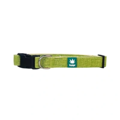 Image of Voyager Hemp Dog Collar, Green Made with Premium, Strong Material Comfortable &amp; Secure Fit, Stylish Durable Ensuring Pet’s Safety Well being Medium, 35 50cm