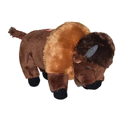 Image of Wild Republic Calls Bison, Authentic Animal Sound, Stuffed Animal, 7.5 Inches Inches, Gift for Kids, Plush Toy, Fill is Spun Recycled Water Bottles