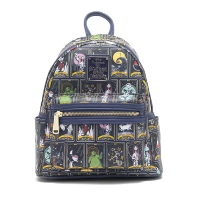 Image of Loungefly Disney Nightmare Before Christmas Allover Print Tarot Womens Backpack, Multicolor, One Size, Wdbk2065
