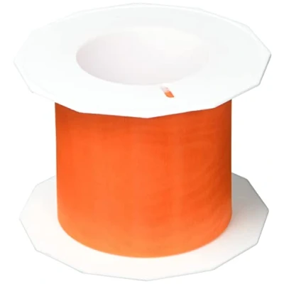 Image of C.E. Pattberg Sheer Organza Ribbon Orange, 27 Yards Gift Wrap Ribbon, 2.8 inches Width, Accessories for Decoration &amp; Handicrafts, Presents, Every Occasion