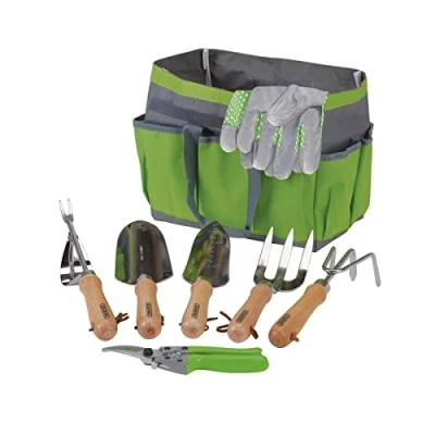 Image of Draper Stainless Steel Garden Tool Set with Storage Bag (8 Piece)