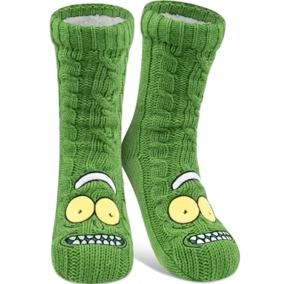 Image of United Labels Rick and Morty Hut Socks House with Sherpa Lining for Men Cuddly Fluffy Winter Warm Men&#039;s One Size Green, 8/10.5 UK