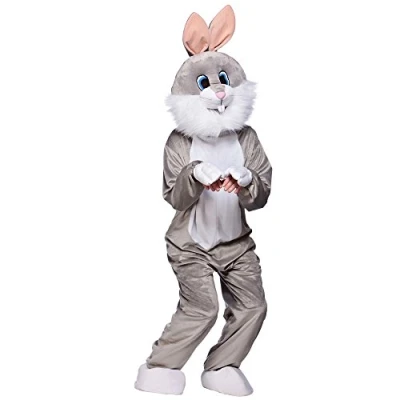 Image of Wicked Costumes Adult Deluxe Easter Bunny Rabbit Fancy Dress Mascot One Size