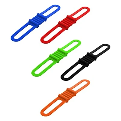 Image of Jagowa 5 Pcs Bicycle Silicone Band High Stretch Straps Fixing Short Lamp Beam Strips Mounting Bracket Flashlight Mobile Phone Speaker Holders