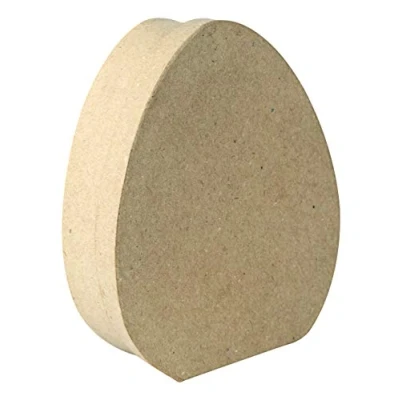 Image of Décopatch Ref BT068C Egg Shapes Box Papier Maché Object to Decorate 4 x 12 14.5cm with Papers &amp; PaperPatch Glue, Glitter, Paints