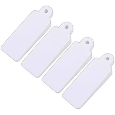 Image of 4X White Rubber Window Wedges Ideal for Stopping Sash Lift Up Windows from Rattling