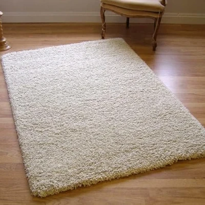Image of Twilight Rug Thick Luxurious Shaggy Chalk White 2m X 2.5m (6&#039;6 8&#039;2 Approx)