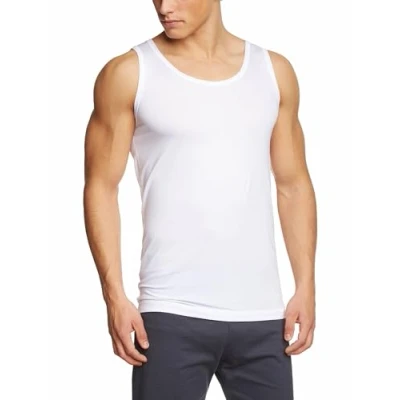 Image of Calida Men&#039;s Cotton Code T Shirt, White (Weiss 001), Medium