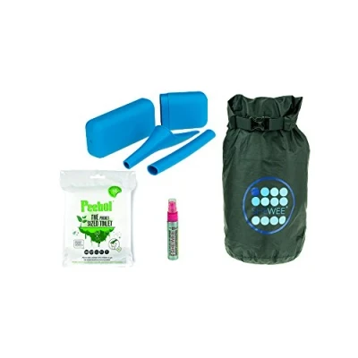 Image of SHEWEE Out &amp; About Pack Reusable Pee Funnel The Original Female Urination Device Since 1999! Quickly, Easily and Discreetly, Wee Standing Up Without Removing Clothing (Blue)