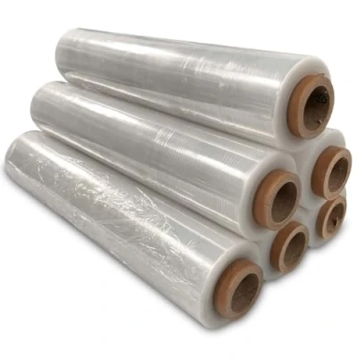 Image of JeeJaan® 6 Rolls Clear Pallet Wrap 400mm x 250m 20mu 1.50kg Standard Core Tear Resistant Shrink &amp; Stretch Water Moisture Proof Industrial Cling Film Multi Use Furniture