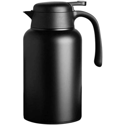 Image of Luvan 1800ml Thermal Coffee jug,18/10 Food grade Stainless Steel Carafe/Double Walled Vacuum Insulated Pot with Press Button Top Cold Retention Lab Tested for Coffee,Tea