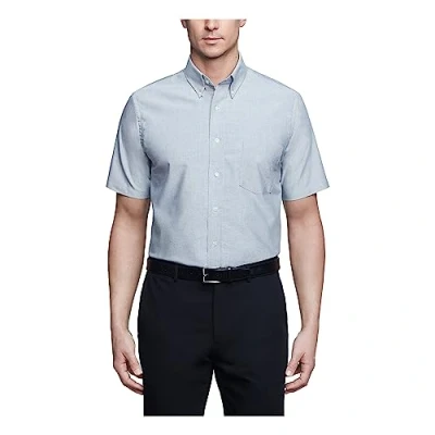 Image of Van Heusen Men&#039;s Short Sleeve Dress Shirt Regular Fit Oxford Solid, Greystone, Large