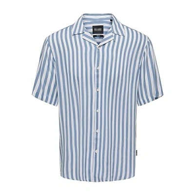 Image of ONLY &amp; SONS Men&#039;s Onswayne Life SS Viscose Shirt Noos, Mountain Spring, L