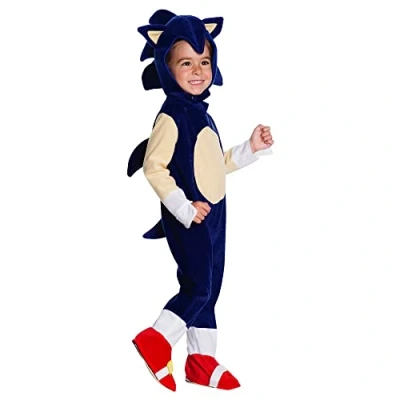Image of Rubie&#039;s 510003TODD Sonic The Hedgehog Toddler Costume Romper Kids Fancy Dress, Boys, Girls, Multi Colored, 2 3 Years