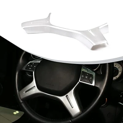 Image of DIYUCAR Matt Silver ABS Chrome For Benz C Class W204 C180 C200 2011 2013 Car Steering Wheel Decoration Trim Accessories E ML GL W212 X166 W166