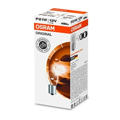 Image of Osram 7506 Original Lamps with Metal Bases, 12 V, 21 W, Set of 10