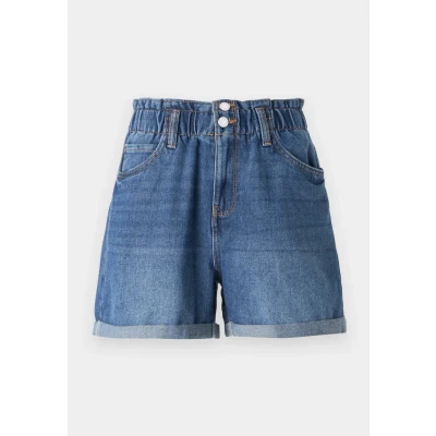 Image of Vero Moda Vmlyra Paperbag denim shorts, Women&#039;s, Size: XS, Medium blue