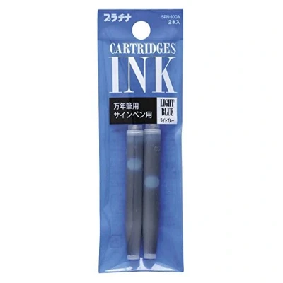 Image of Platinum Preppy Pen Ink Refill 2/Pk Lt Blue