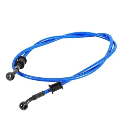 Image of Motorcycle Oil Hose, 50cm 120cm Braided Steel Brake Clutch Hose Line Pipe 4 Colors(1200mm Blue)